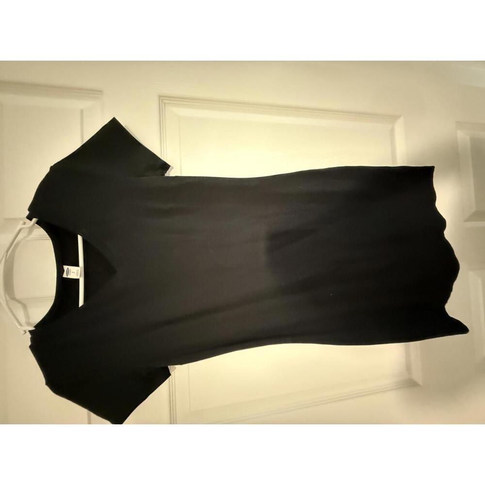 Old Navy Black Short Sleeve V-Neck Dress, Size Small